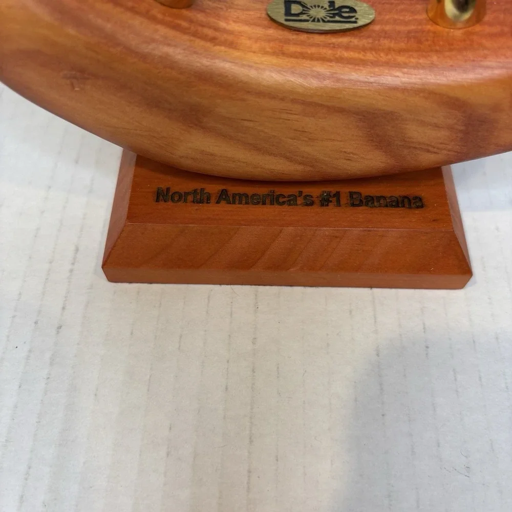 Dole North America's #1 Bananas Wooden Desk Pen & Pencil Holder NEW RARE